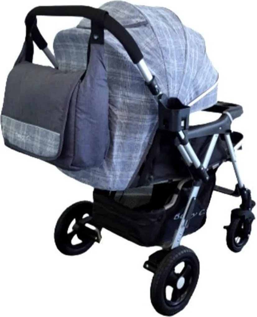 Carucior nou nascuti 2 in 1 BABY CARE™ PRO 511, Cu geanta bebe inclusa, Cadru aluminiu, Maner reversibil, Spatar reglabil in 5 trepte, Amortizoare,
