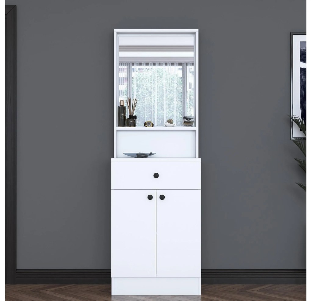 Mobilier hol Pixie 6 (alb) (cu oglindă). 1102444