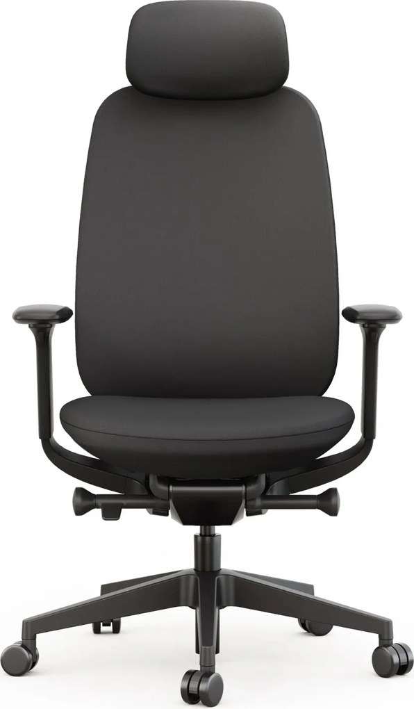 Scaun Ergonomic Premium, Mecanism Italian DONATI, Tetieră Reglabilă, Suport Lombar Ajustabil, Cotiere 4D, Șezut cu Translație, Negru