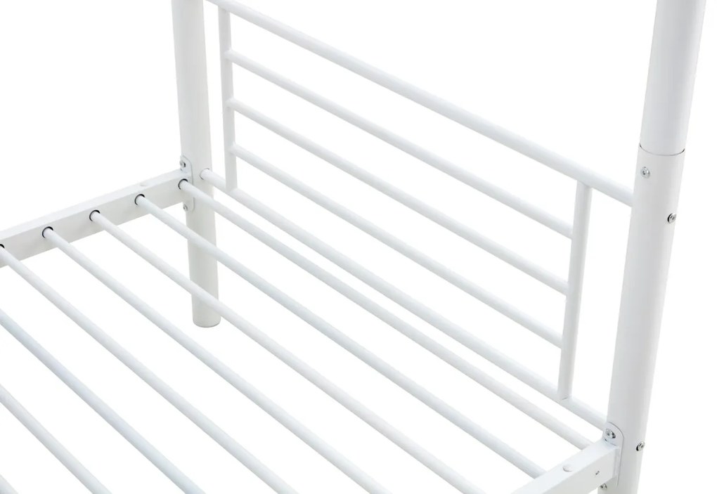 Pat supraetajat metalic Bunky alb - 90 x 200 cm