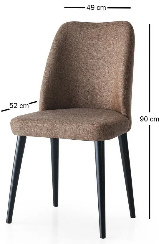 Set de scaune de sufragerie Luna Brown and Black,2 buc.