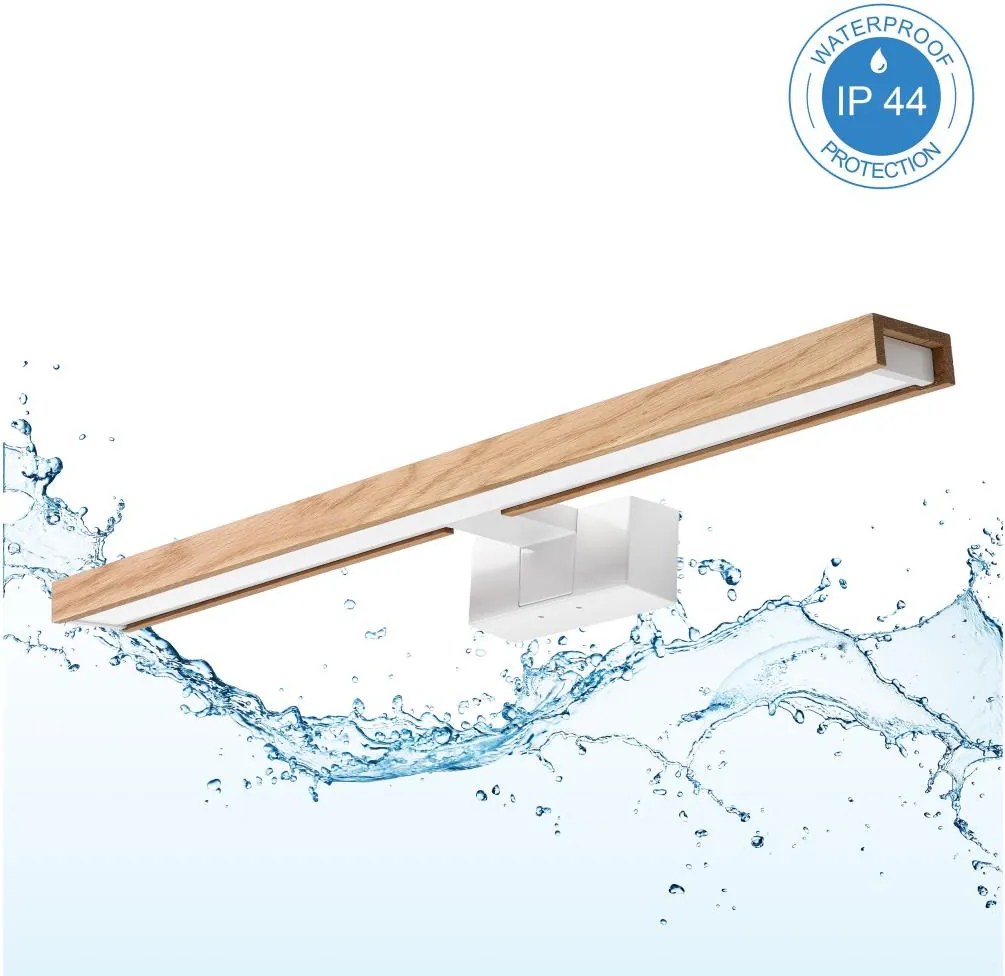 Brilagi - Iluminare LED 3 în 1 pentru oglindă de baie WOODY MIRROR LED/12W/230V IP44 alb/stejar