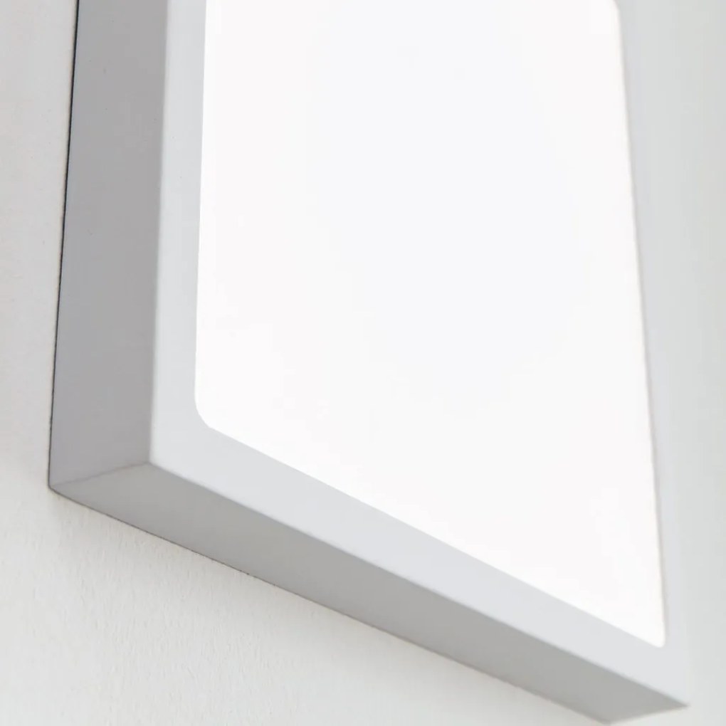 Mini Plafoniera LED design slim LERO 18x18cm 3000K alba