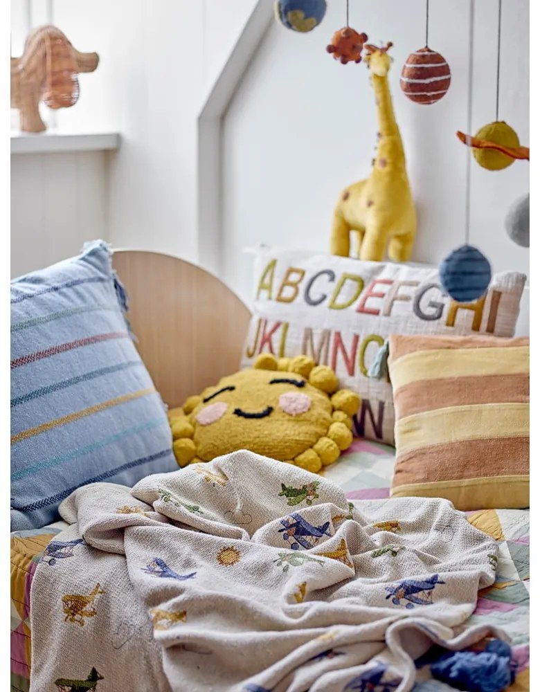 Pătură pentru copii crem 130x160 cm Plane – Bloomingville Mini