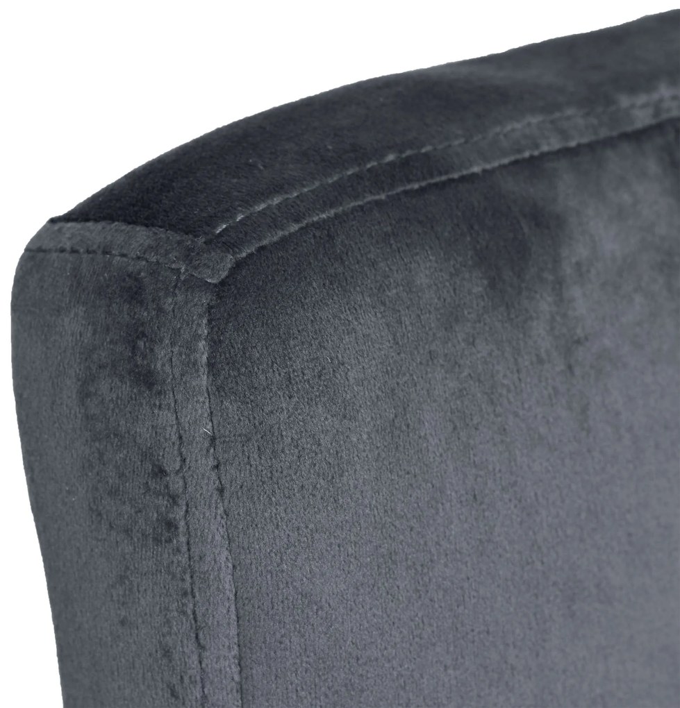 JAKS SCAUN DE BAR ARAKO BLACK VELOUR GRAFIT