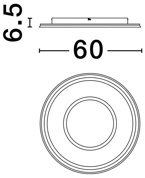 Plafoniera LED dimabila cu telecomanda FIGIN D-60cm