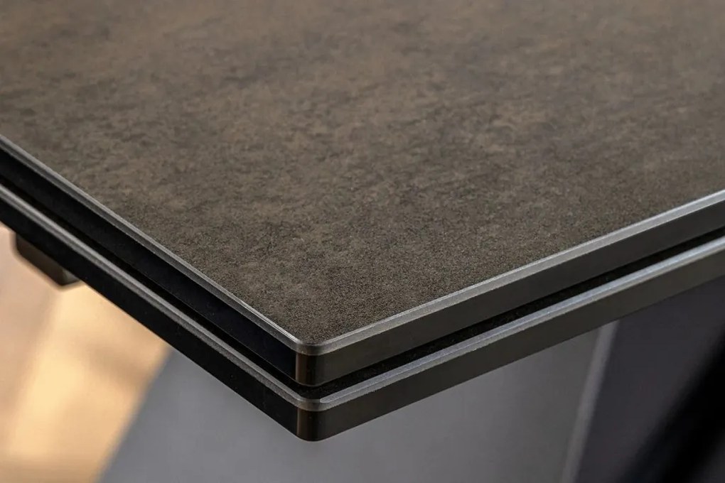 Masa Extensibila cu Blat Ceramic, Negru, INFINITY 180-220-260cm