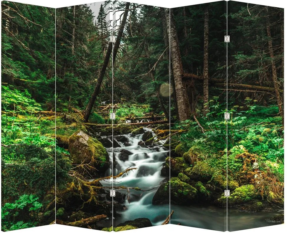 Paravan - Pârău în pădure (210x170 cm)