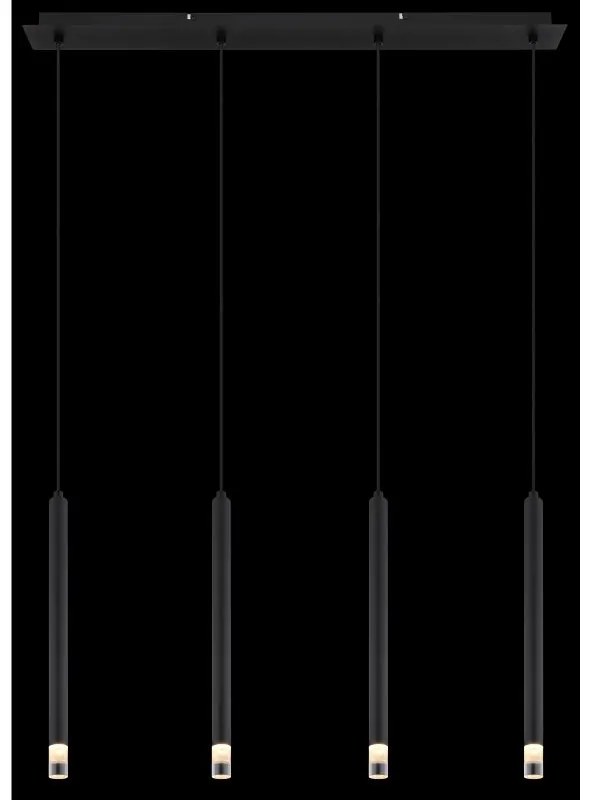 Lustra suspendata design minimalist BLAKE 4L negru
