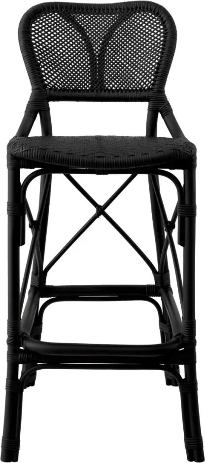 Scaun de bar din ratan design LUX, Colony negru