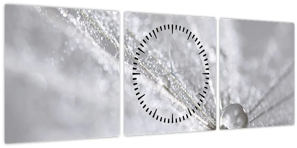 Tablou - Picătură de apă (cu ceas) (90x30 cm)