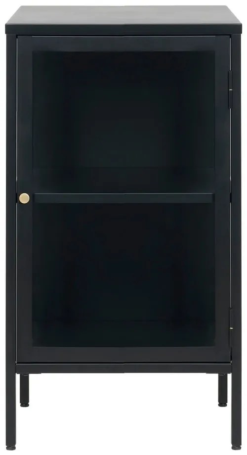 Vitrină neagră din metal 45x85 cm Carmel – Unique Furniture