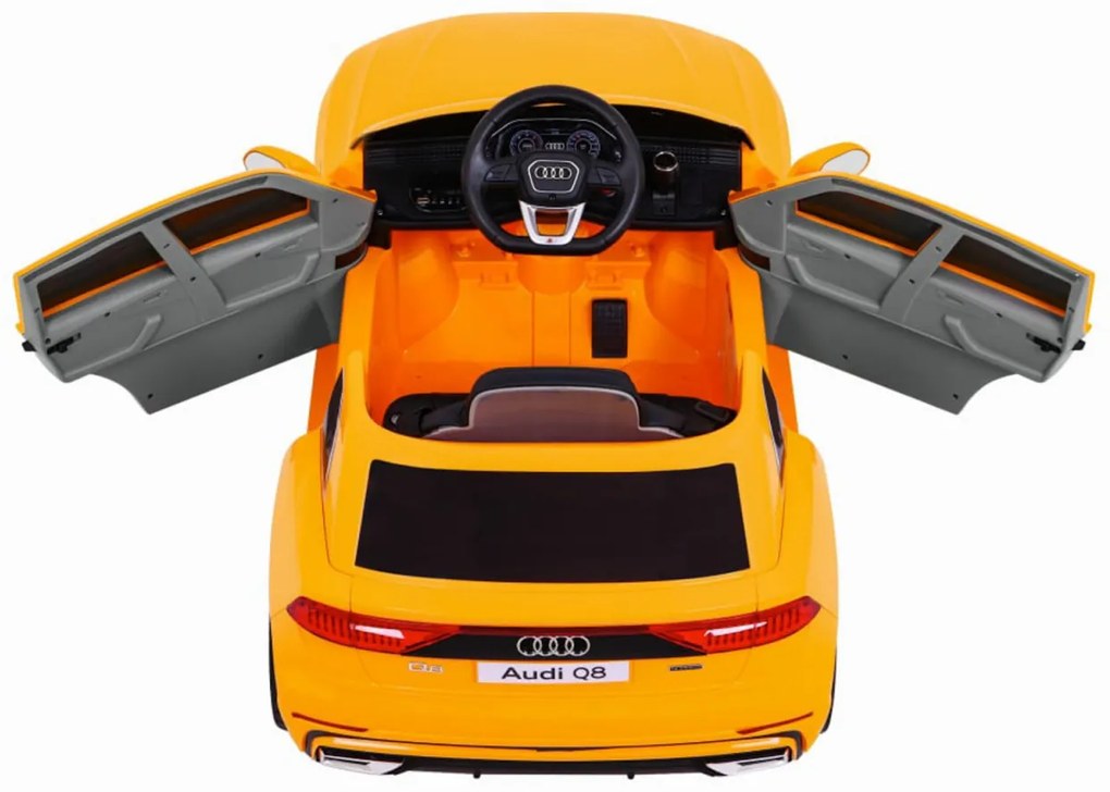 Masinuta Electrica cu acumulator pentru copii NOVOKIDS™ Audi Q8 Lift , Roti din Cauciuc EVA, 3-8 ani , Usi cu deschidere , Baterie12V, 2 Viteze,