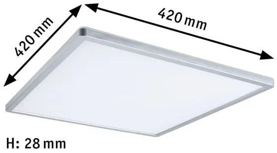 Paulmann 71009 - Panou LED 22W ATRIA 230V 4000K dimabil crom mat