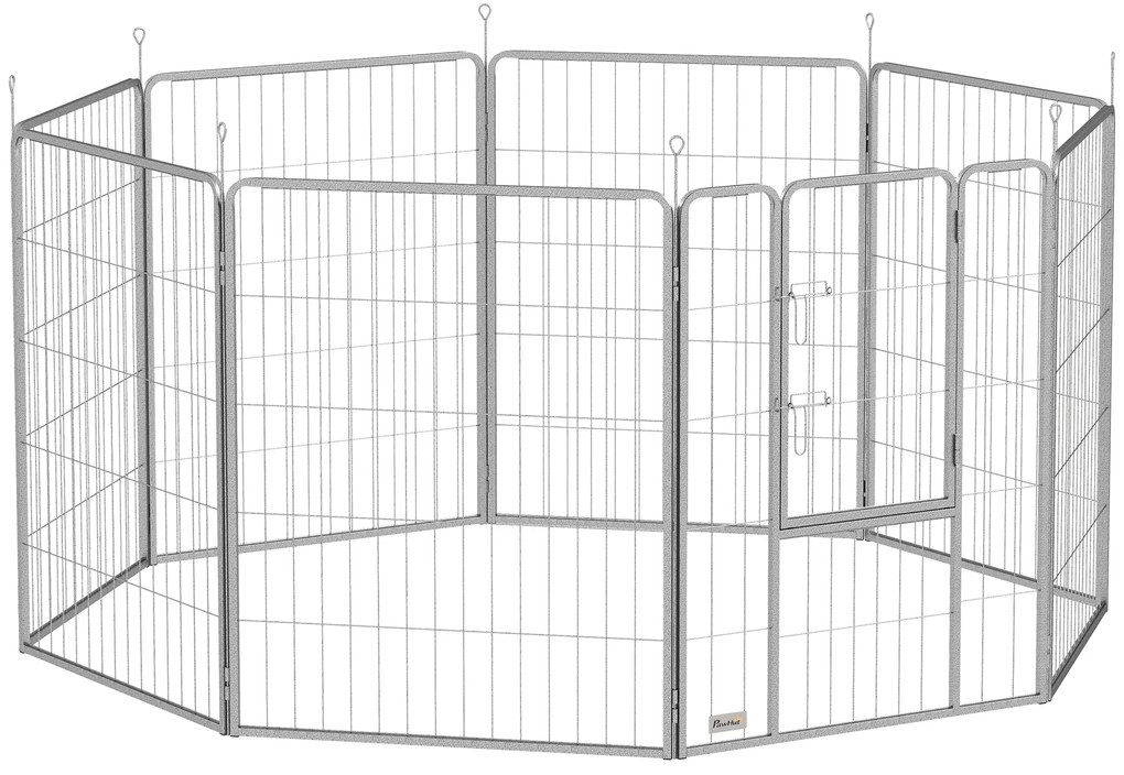 PawHut Spațiu de joacă pentru animale de companie, Gard pentru câini, Loc de joacă pentru animale de companie, ajustabil flexibil, Oțel inoxidabil | Aosom Romania