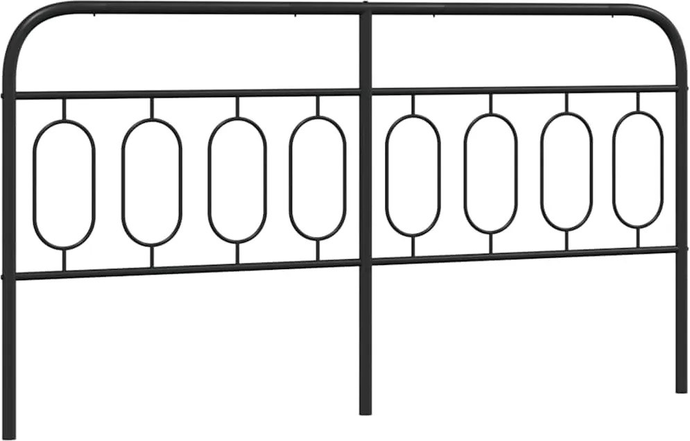 vidaXL Tăblie de pat de schimb metalică, negru, 193 cm