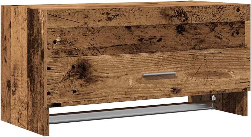 vidaXL Șifonier, lemn vechi, 70x32,5x35 cm, PAL