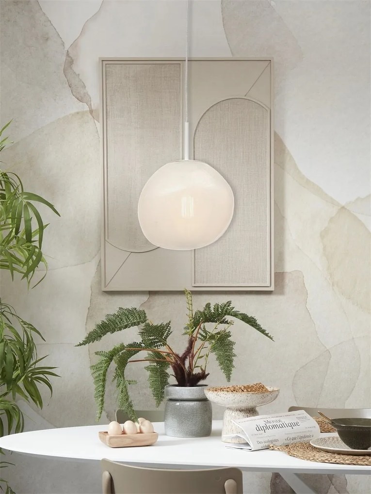 Lustra/Pendul modern design decorativ Helsinki boulder alb
