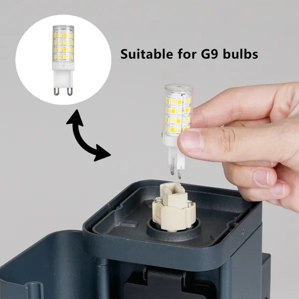 Brilagi - Aplică de exterior PILLAR cu priză Schuko, 1xG9/11W/230V, IP44, antracit