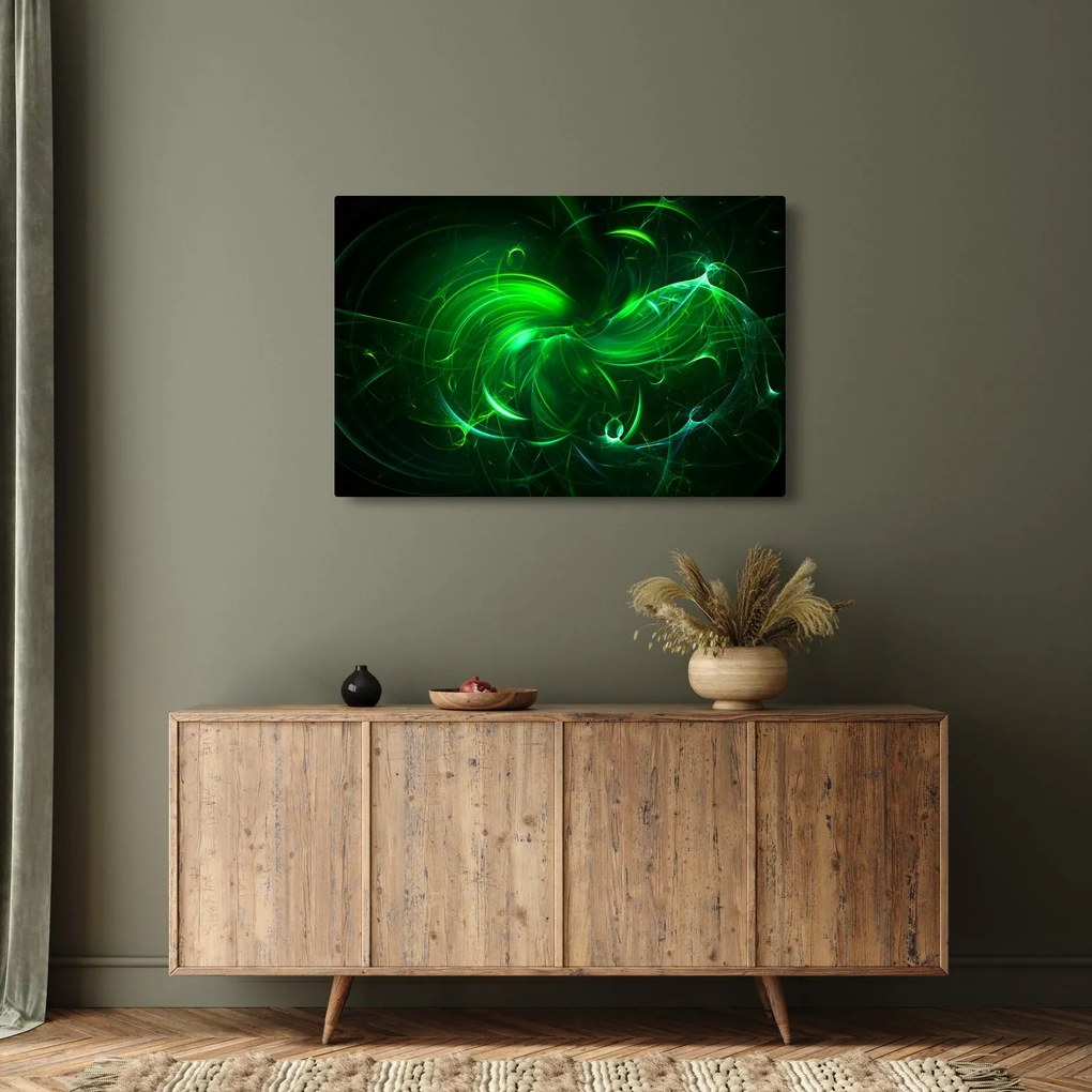 Tablou - abstracție verde (90x60 cm)