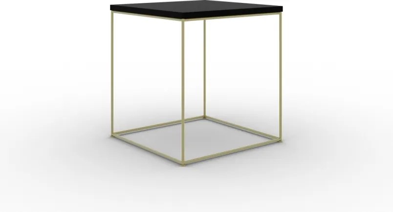 Masuta de cafea, Adina, ADRK Furniture (Culoare: Auriu / Alb Lucios)