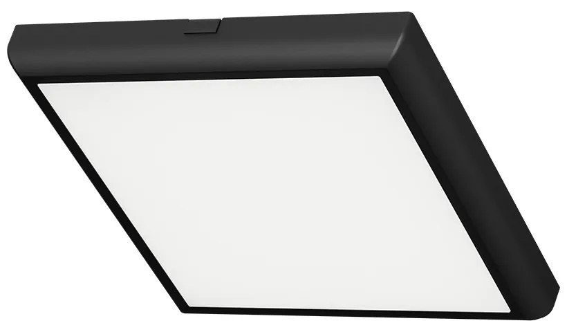 Plafoniera LED BP04-72081, patrata, 20W, 2000lm, lumina calda+neutra+rece, IP40, neagra, Braytron