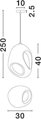 Lustra/Pendul design decorativ TEMPUS maro