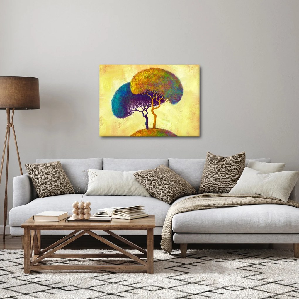 Tablou - Copaci în deal (70x50 cm)