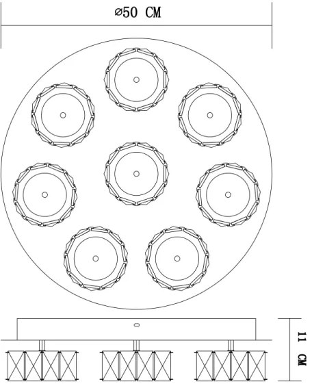 Plafonieră LED dimabilă Globo 49350D5 AMUR LED/64W/230V 4000K d. 50 cm