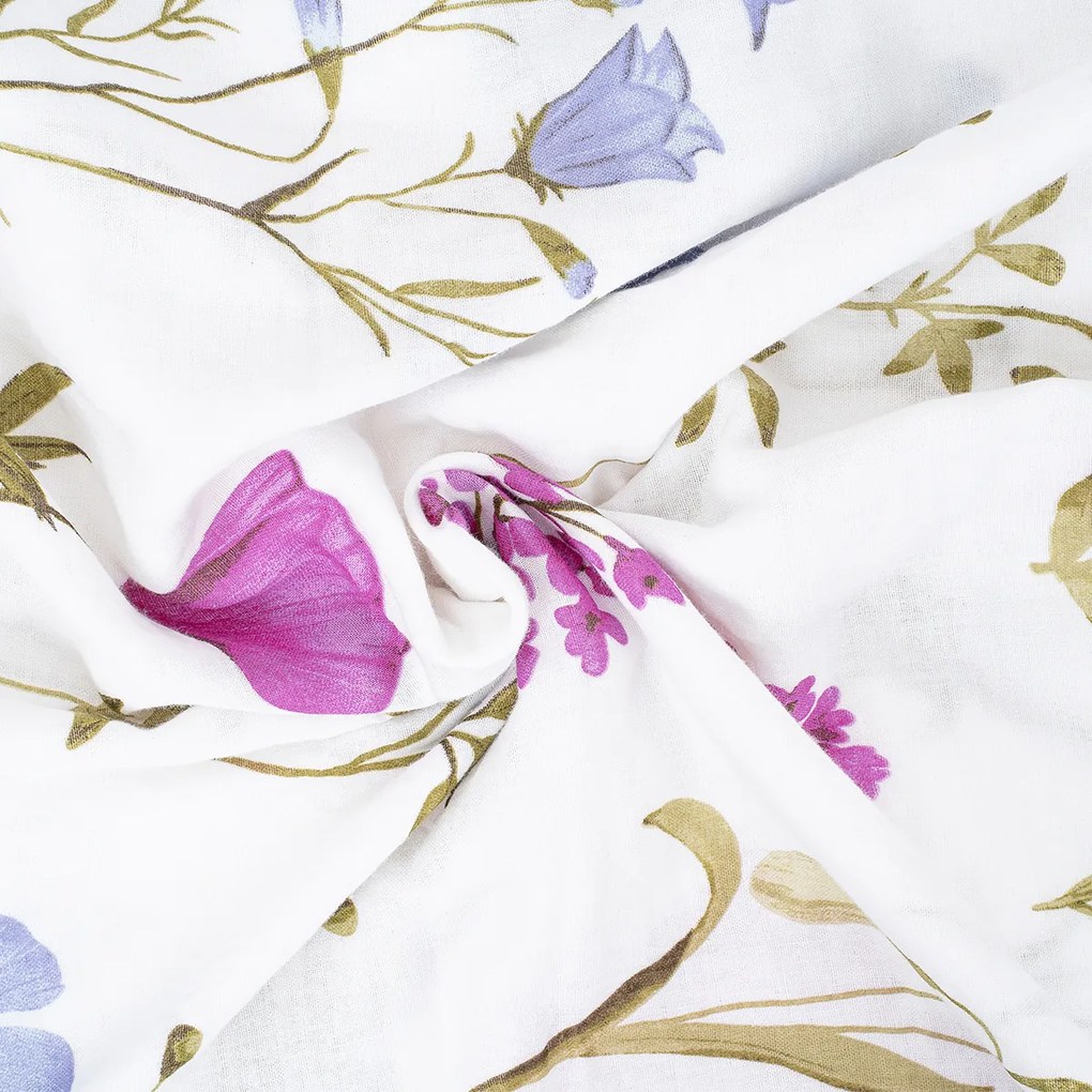 Lenjerie de pat din muselină 4Home Wildflower Harmony, 140 x 200 cm, 70 x 90 cm