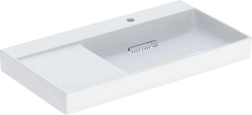 Lavoar pe mobilier Geberit One cu scurgere speciala 90 cm alb blat stanga