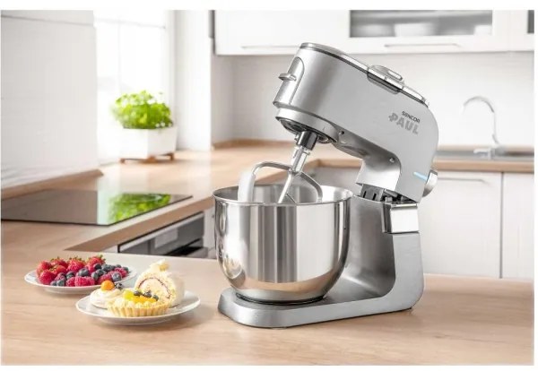 Robot de bucătărie cu castron din oțel inoxidabil Sencor 1700W/230V crom mat