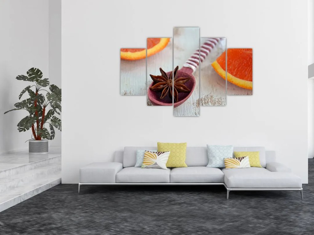 Tablou cu scorțișoară pe linguriță (150x105 cm)
