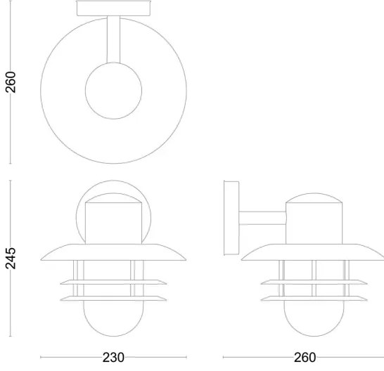 Aplică de exterior Philips INYMA 1xE27/25W/230V IP44
