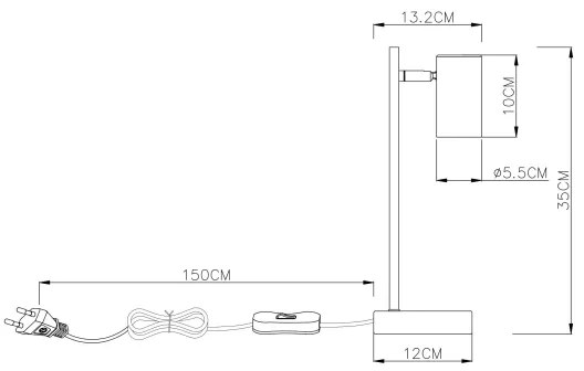 Lampă de masă ROBBY 1xGU10/5W/230V Globo 57910TB
