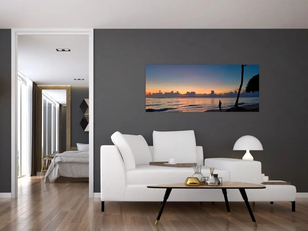Tablou femeii pe plajă (120x50 cm)