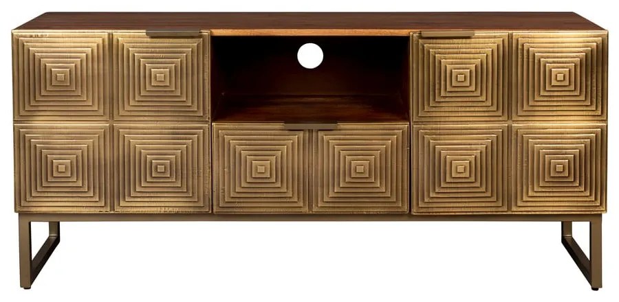 Comodă TV aurie din lemn de mango 40x60 cm Volan – Dutchbone