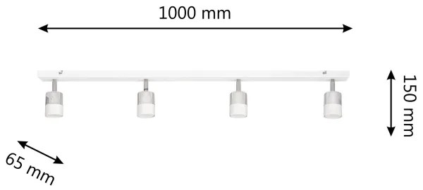 Spot LED TUBSSON 4xGU10/4,8W/230V alb/crom lucios