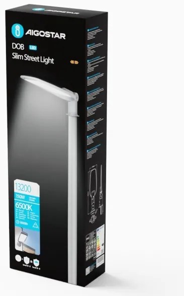 Aigostar - Lampă stradală LED SLIM/150W/230V 6500K IP65