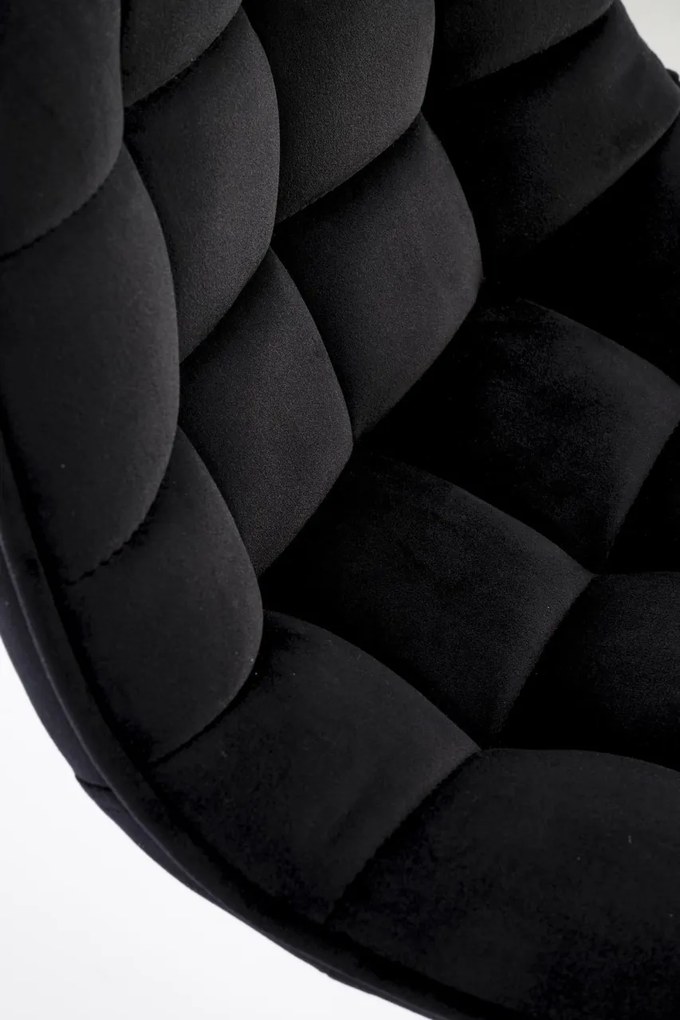 Scaun de bar H120 velvet negru/gold