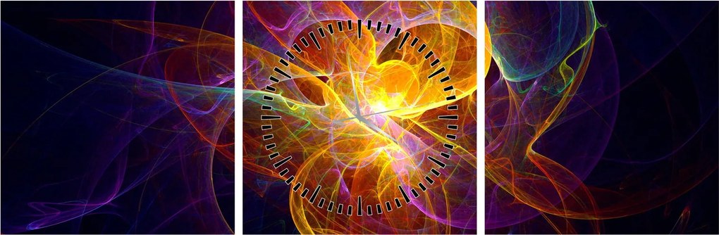 Tablou abstract (cu ceas) (90x30 cm)