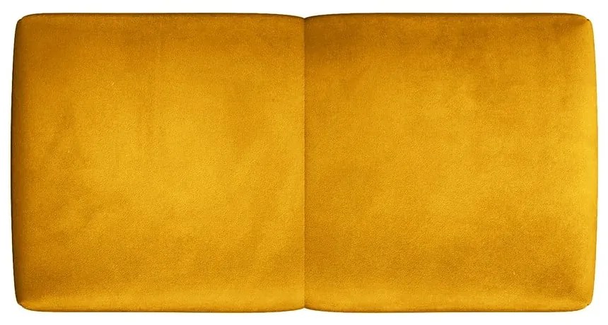 Spătar pentru canapea modulară galben cu tapițerie din catifea Rome Velvet - Cosmopolitan Design