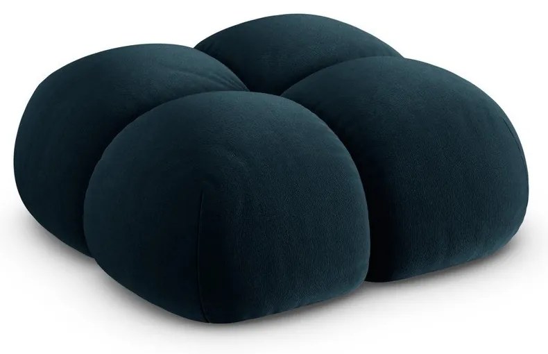 Taburet albastru închis cu tapițerie din catifea Loretto – Cosmopolitan Design