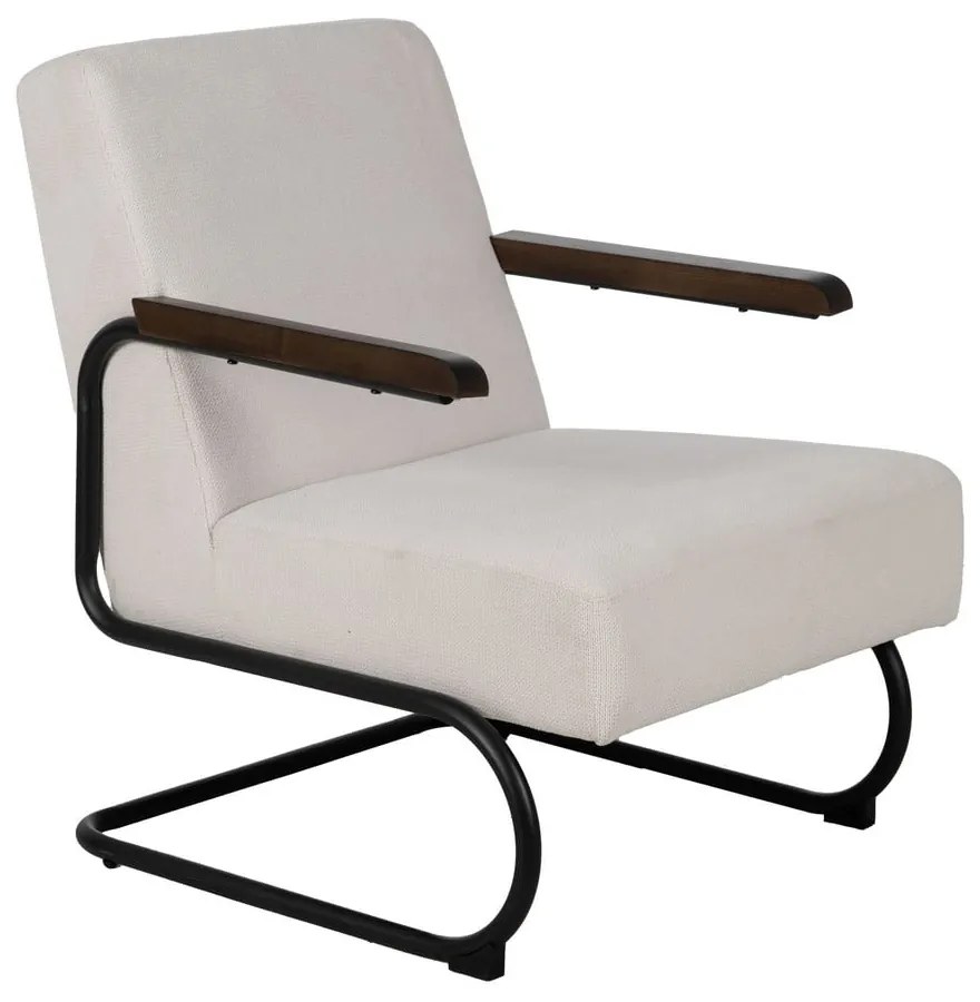 Fotoliu bej cu tapițerie din chenille Industra – Ixia