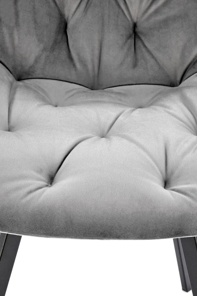 Scaun catifea K519 velvet gri