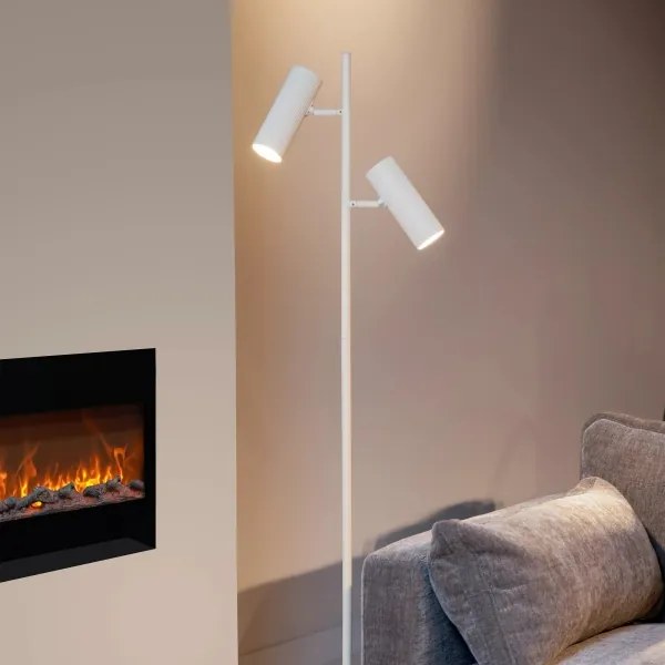 Lucide 09739/02/31 - Lampă de podea CLUBS, 2x GU10, 40W, 230V, albă