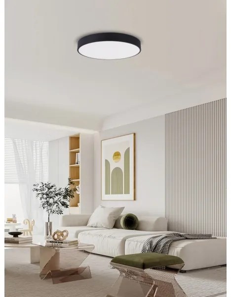 Plafonieră LED dimabilă Immax NEO 07202L RONDATE 53W/230V negru Tuya + telecomandă