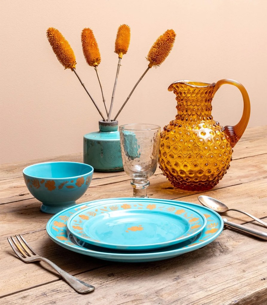 Farfurie din ceramica, D21cm, Flower