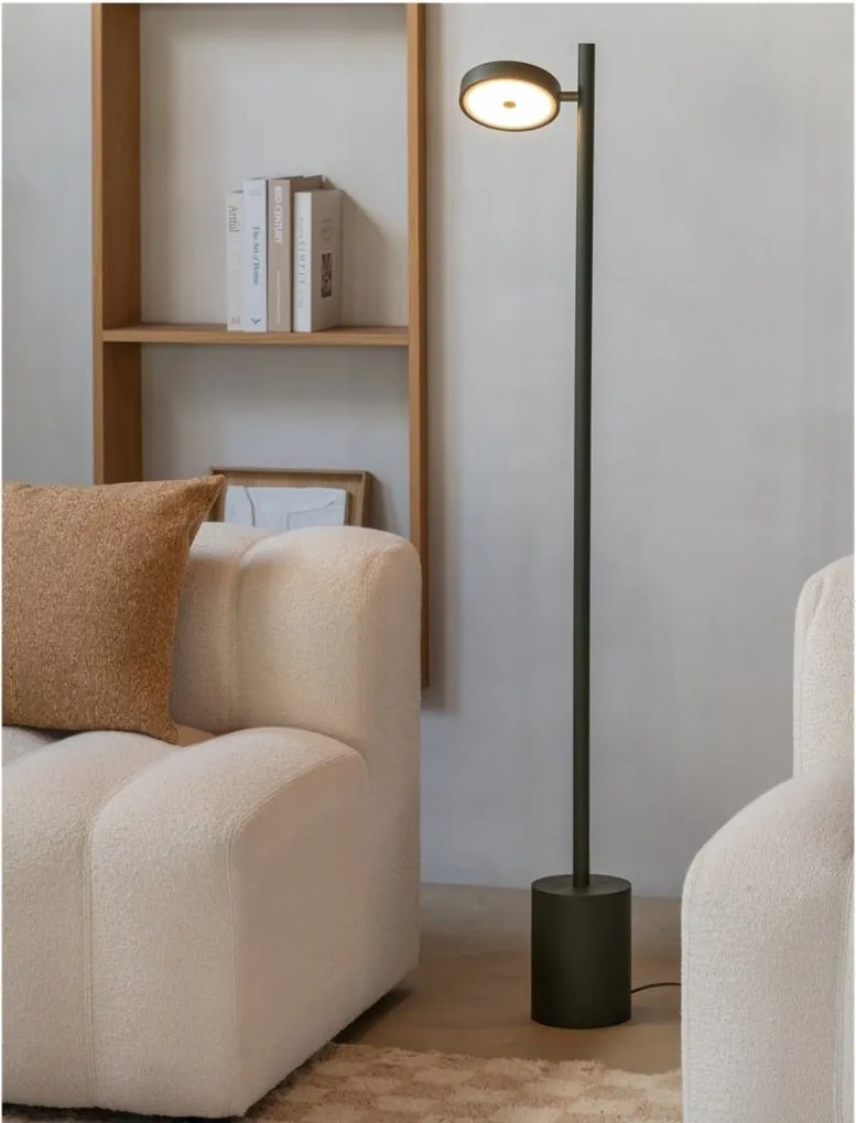 Lampadar LED din lemn de frasin verde Okinawa