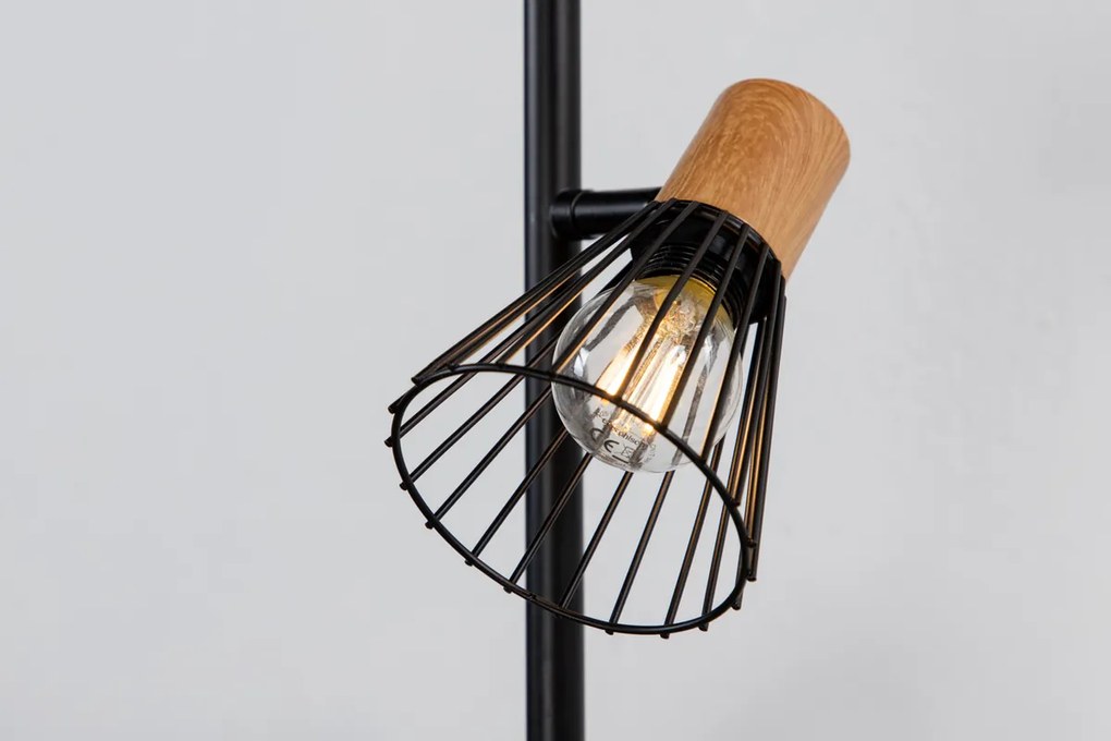 Lampa de podea neagra ATTICUS